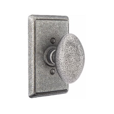 Emtek Emtek 7203SVSWS Savannah Knob Privacy With Style No 3 Rose for 1-3/8 to 2 Door Satin Steel Finish 7203SVSWS